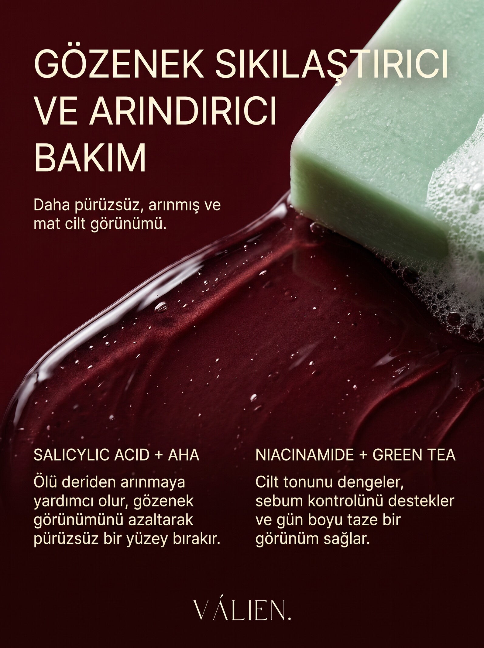 VÁLIEN Gözenek Sıkılaştırıcı ve Arındırıcı Bakım - içerik detayları