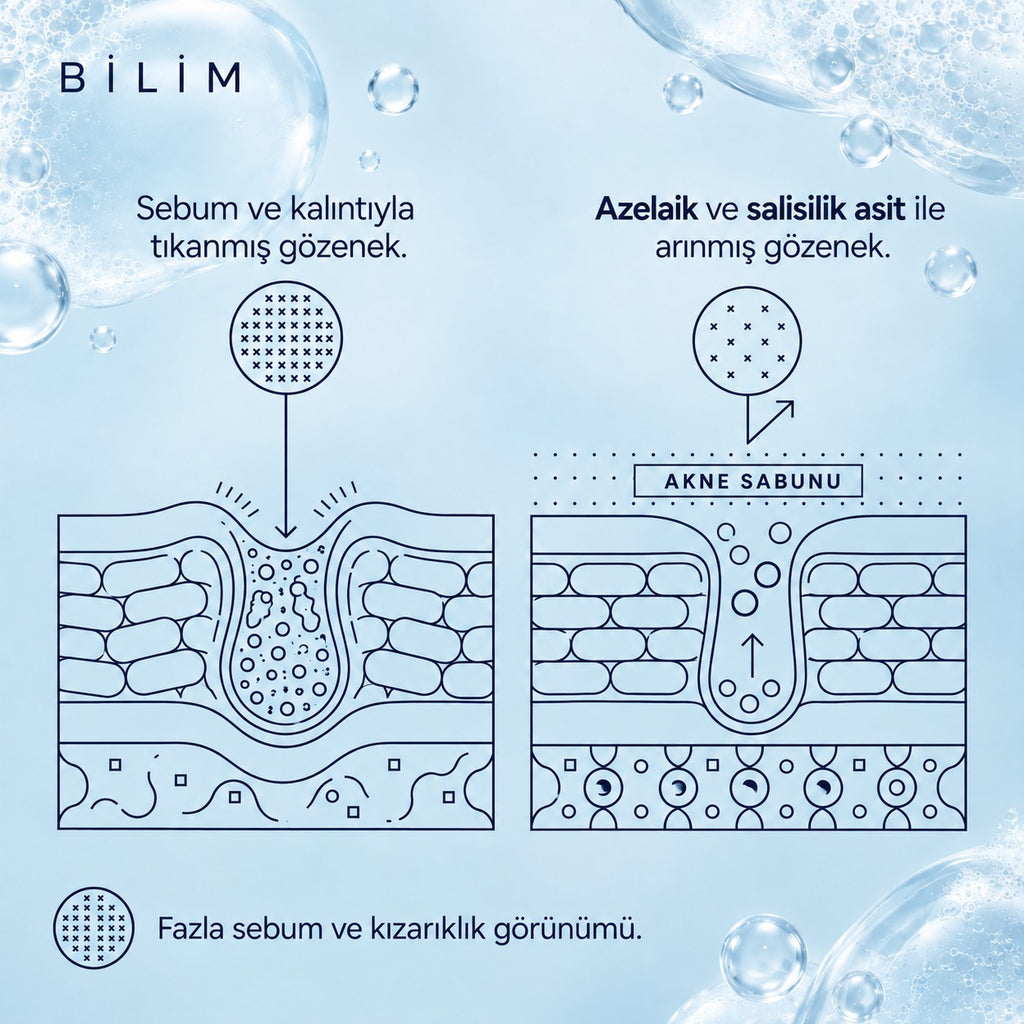 Valien Akne Sabunu (90 gr) — cilt yüzeyi çizim diyagramı