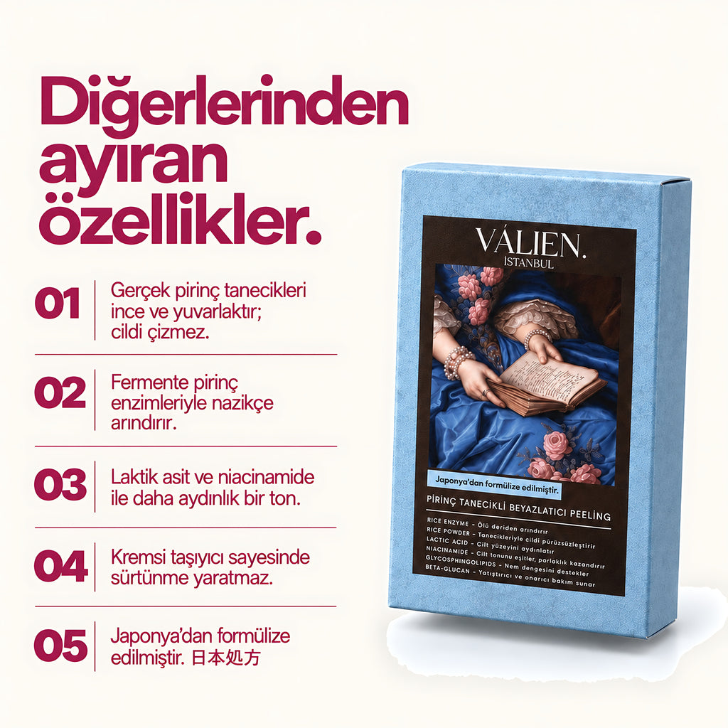 Valien Pirinç Tanecikli Yüz Peelingi (150 ml) — diğerlerinden ayıran beş özellik